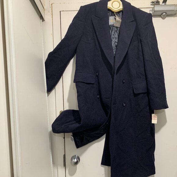 NEW VINTAGE AQUASCUTUM OF LONDON WOOL TRENCH COATS SIZE L - Picture 2 of 16